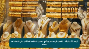 زيادة 70 جنيهًا.. الذهب في مصر يرتفع بسبب الطلب المتزايد على الملاذات الآمنة